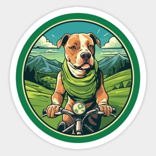 Pedal Power Amstaff: Cycling Companion Sticker